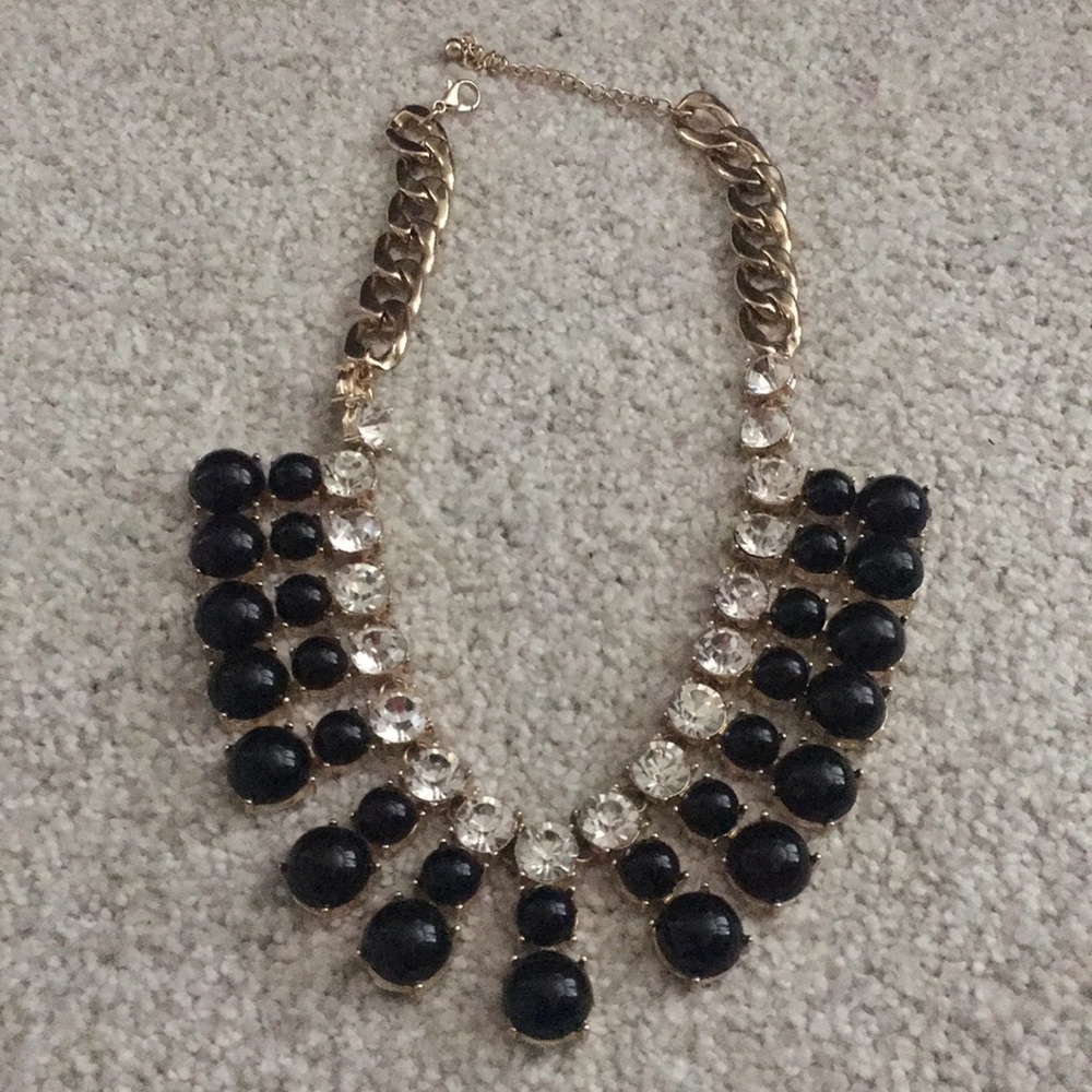Black and gold statement necklace
